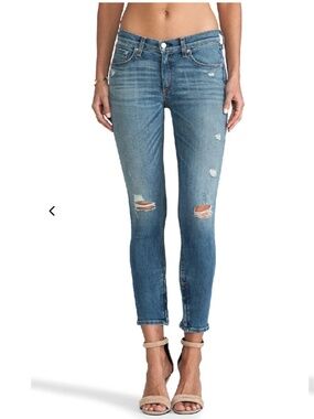 Rag & Bone Zipper Capri in Shredded